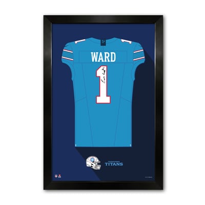 Cam Ward Tennessee Titans 27" x 39" Framed Jersey Art Print